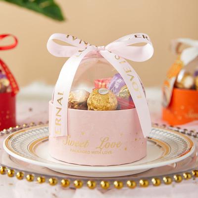 China Recyclable High End Customized ASP Christmas Round Gift Boxes For Chocolate Packaging for sale