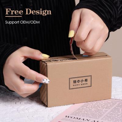 China Recyclable ASP Customized Brown Corrugated Self Sealing Zipper Paper Mailing Packaging Clothing Box for sale