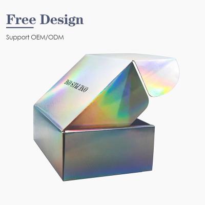 China Recyclable Custom Mailing Box Holographic Cardboard Box ASP Recyclable Corrugated Top Mailing Box Corrugated Top Box for sale