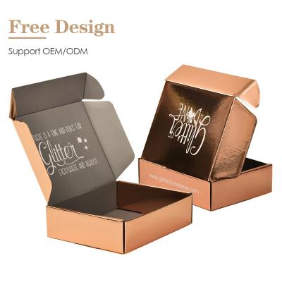 China ASP Tuck Top Subscription Packaging Boxes Recyclable Custom Mailing Announcement Box For Cosmetic Holographic Corrugated Paper Recyclable 500pcs for sale