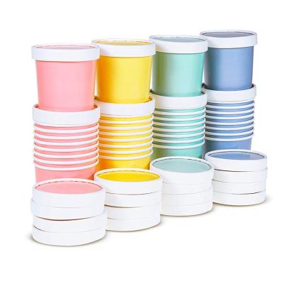 China Recyclable ASP Custom Printed Disposable Ice Cream Packaging Ice Cream Container Ice Cream Cup for sale