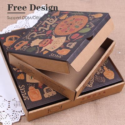 China ASP Recyclable Wholesale Custom Logo Brown Cardboard Boxes Corrugated Printed Paper Pizza Box for sale