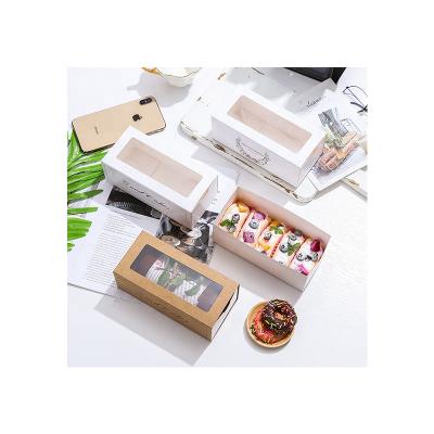 China New Design PET Recyclable ASP Cardboard Macaron Packaging Box Clear Plastic White Wholesale For Bakery for sale