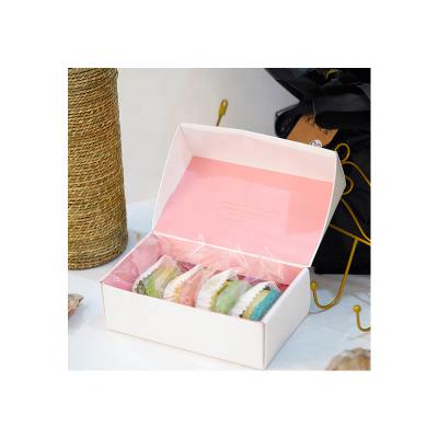 China Recyclable Wholesale ASP Pink Customized Macaron Packaging Double Side Printing Box for sale