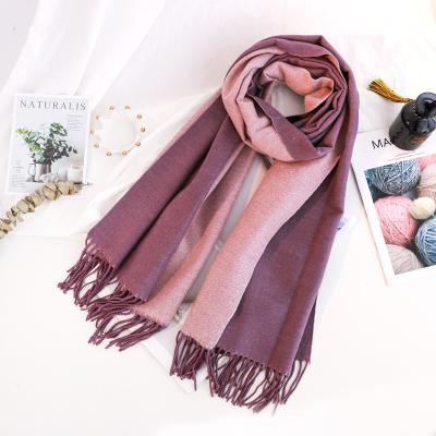 China Daily life wholesale winter Japanese plaid 2022 new double-sided tassel and Korean cashmere scarf shawl for sale