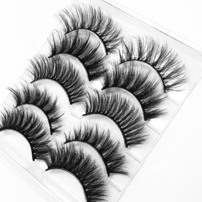 China 3d Mink Eyelashes 5 Pairs Multipack 5D Mink Hair False Eyelashes Handmade Long Lashes Nature Soft Tapered Fluffy Eye Makeup Factory Faux Eye Lashes for sale