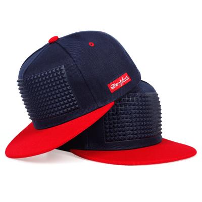 China COMMON Wholesale Custom Offset Printing 5 Panel Brim Flat Hip Hop Snapback Hats Punching Bill Flat Baseball Caps for sale