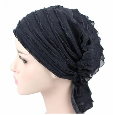 China Other Muslim Women Soft Comfortable Headscarf Pile Heap Hat Hijab Covers Islamic Women Muslim Turban Hat for sale