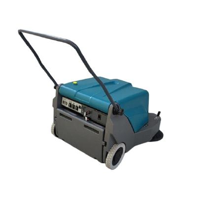 China Building Material Shop Electric Floor Cleaner Walk Behind Sweeper Hand Push Power Broom Household Floor Scrubber OEM for sale