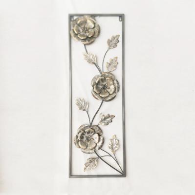 China Antique shabby chic 3d metal flower wall art for sale