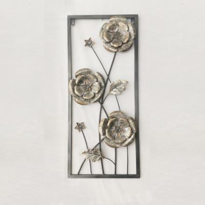 China Antique Shabby Chic 3D Flower Wall Decor Home Metal for sale