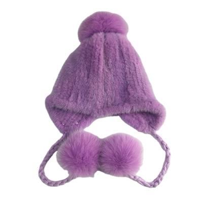 China Factory Wholesale Luxury Real Winter Liyafur Mink Fur Earmuff Luxury Real Fox Fur Hat Warm Warm Hat For Winter for sale