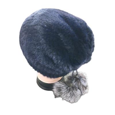 China 2022 New Product Medium Real Mink Fur Ladies Comfortable Handmade Hat Luxury Handmade Headdress Girls Fashion Hat Fox Hot Headwear for sale