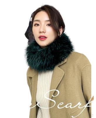 China Winter Raccoon Fox Fur Collar Scarves Warm Elastic Knitted Fur Headband Women Suture Factory Wholesale Real for sale