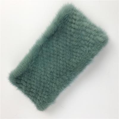 China Shortly Head Band Real Mink Fur Neckerchief Hand Hot Sale 2022 New Fashion Knitted Knitted Neck Warmer For Winter for sale