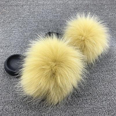 China Light Fashion Warm Wholesale Outdoor Fur Slides Wholesale Desiger Fur Slides Women Fur for sale