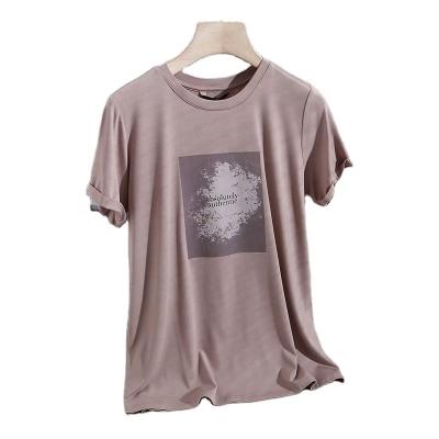 China Anti-wrinkle Harajuku T-shirt England Style Vintage Letter Print Cotton O-neck Summer Camisetas Tops for sale