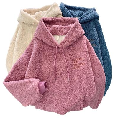 China Anti-wrinkle women's fleece streetwear logo pullover custom vintage designer breath print hoodies for sale