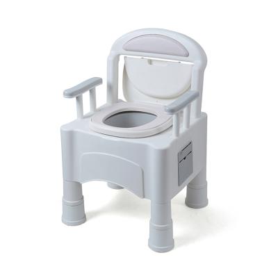 China Modern Portable Elderly Potty Chair For Adults For Old Man Bedpan Plastic Chair Mobile Travel Toilet for sale