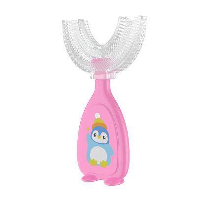 China Toy Kids Manual Soft U-shaped Toothbrush with Toy, Toothpaste, Tooth Cup Children Toothbrush for sale