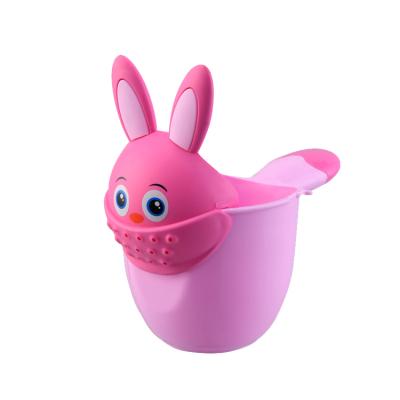 China Multifunctional PP Cartoon Child Safety Spoon Baby Washing Toy Water Spoon Rinse Cup Washing Hair Cup for sale