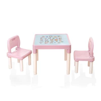 China Modern Hot Selling Children's Furniture Plastic Table Homework Chair Set Study Desk Kids Learning Furniture for sale