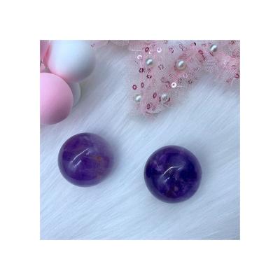 China Art Factory Supply Natural Purple Crystals Amethyst Healing Spheres Folk Ball For Sale for sale