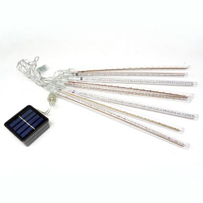 China Waterproof Solar Meteor Shower Light LED Solar Meteor Shower Rain Lights Holiday String Lights Garden Light 8 Tubes 144 LED Christmas Wedding Decoration for sale