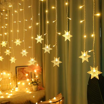 China 8 Modes Five-pointed LED Controller Curtain Star Snowflake String Lights Wave Fairy Lights Holiday Party Christmas Decoration 8 Patterns for sale