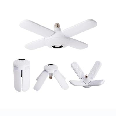 China Bluetooth Music Speaker Light Four Light Remote Control Smart Smart Music Leaves Lighting Modern RGB LED Bedroom Propeller Lamps for sale