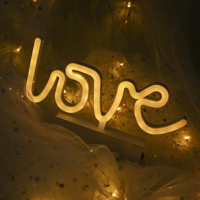 China New theme park decoration neon sign light love heart girl lamp room decoration lamp bedroom string romantic layout LED lights for sale