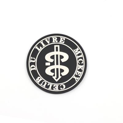 China Waterproof Custom 3D PVC Patches 3D Silicone Iron-on Rubber Patch For Clothing for sale