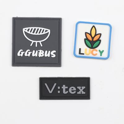 China High Qualiy Custom Soft Silicon PVC 3D Rubber Patch High Qualiy Apparel Badge Label Patches for sale