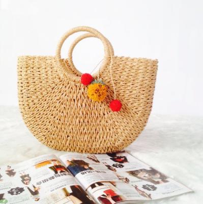 China Latest Bali Rattan Bag Beach Bag Fashion Straw Bag Trendy Handwoven Women for sale