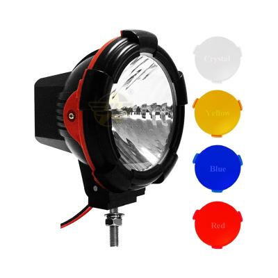 China New Car Styling 7 Inch 12V 24V 55W HID Headlight With Ballast Xenon Auto Work Spotlight For Jeep Pickup Trucks 4x4 Offroad JLHS007KU for sale