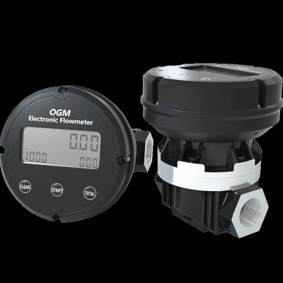 China High Accuracy And Convenient Operation High Accuracy Digital Electronic Flow Meter Ogm Fuel Oval Gear Oil Flowmeter for sale