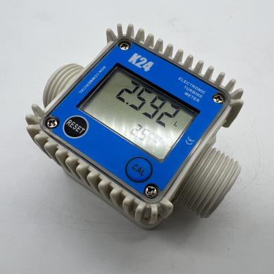 China 1 Inch Aluminum Alloy Velocity Table 3-100L/min High Precision K24 Digital Flow Meter Flow Meter Micro Liquid Flowmeter With Display for sale