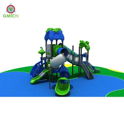 China Colorful Kids Playground Equipment Eco - Friendly Outdoor Slides for sale