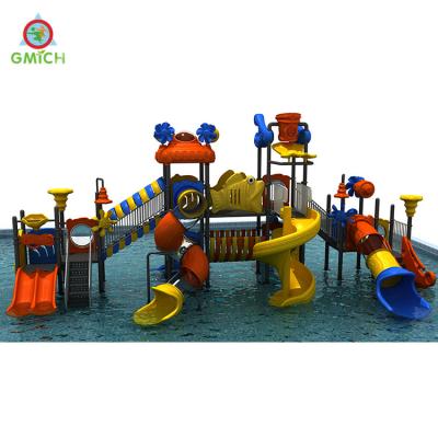 China Eco - Friendly Material Outdoor Water Swimming Amusement Park For Kids Play Equipment Slides for sale