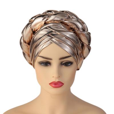 China Fashion Women Multifunctional Party Wear Multifunctional Cheap African Muslim Headwear Ladies Headscarf Turban Polyester Fiber Headwear for sale