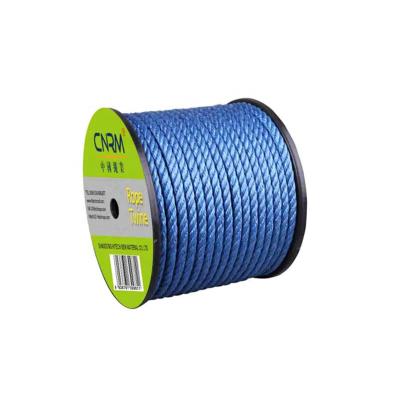 China Polypropylene Tech Rope Factory PP Rope Packing Rope 9.5mm Polypropylene Splitfilm 3 Strands Twisted Rope for sale