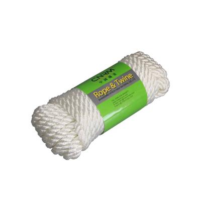 China Marine Hitech White Rope Nylon 3 Strands Twisted Rope High Quality Twisted Rope for sale