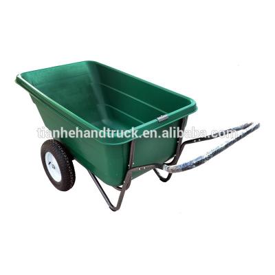 China WB3087 Double Wheel Tray Plastic Wheelbarrow Plastic UV Protection for sale