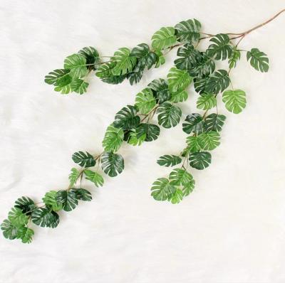 China High Quality Natural Touch Artificial Monstera Leaves Wall Hanging Artificial Plants For Home Decor for sale