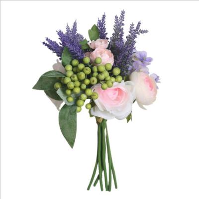 China Eco-friendly New Design Rose Wedding Artificial Flowers Handmade Bridal Bouquet for sale