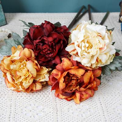 China Wholesale Eco-friendly Artificial Flower Large Peony Heads Single Peony Artificial Flower For Decor for sale