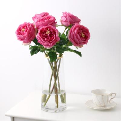 China Artificial Flowers Rose Natural Colorful Latex Home Decoration Artificial Touch Bouquet for sale