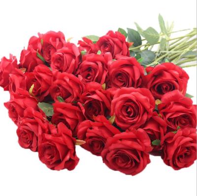 China Silk Rose For Wedding Artificial Flowers Natural Hot Selling Roses Contact Artificial Flowers for sale