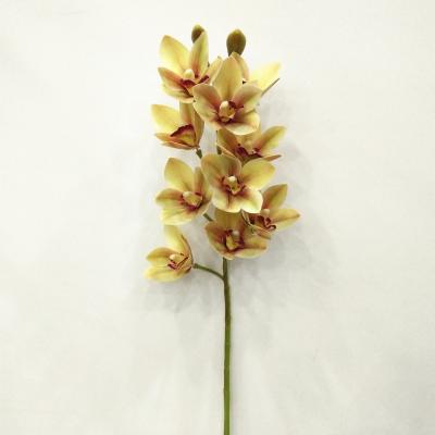 China High Grade Natural Touch 3D Printing 10 Heads Decoration Artificial Flower Vanda Orchids For Home for sale