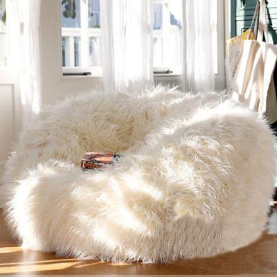 China Large Bean Bag Chesterfield SOFA Fluffy Bag Faux Fur Bean Bag Shaggy Bean Bag Chair Shaggy Seat for sale